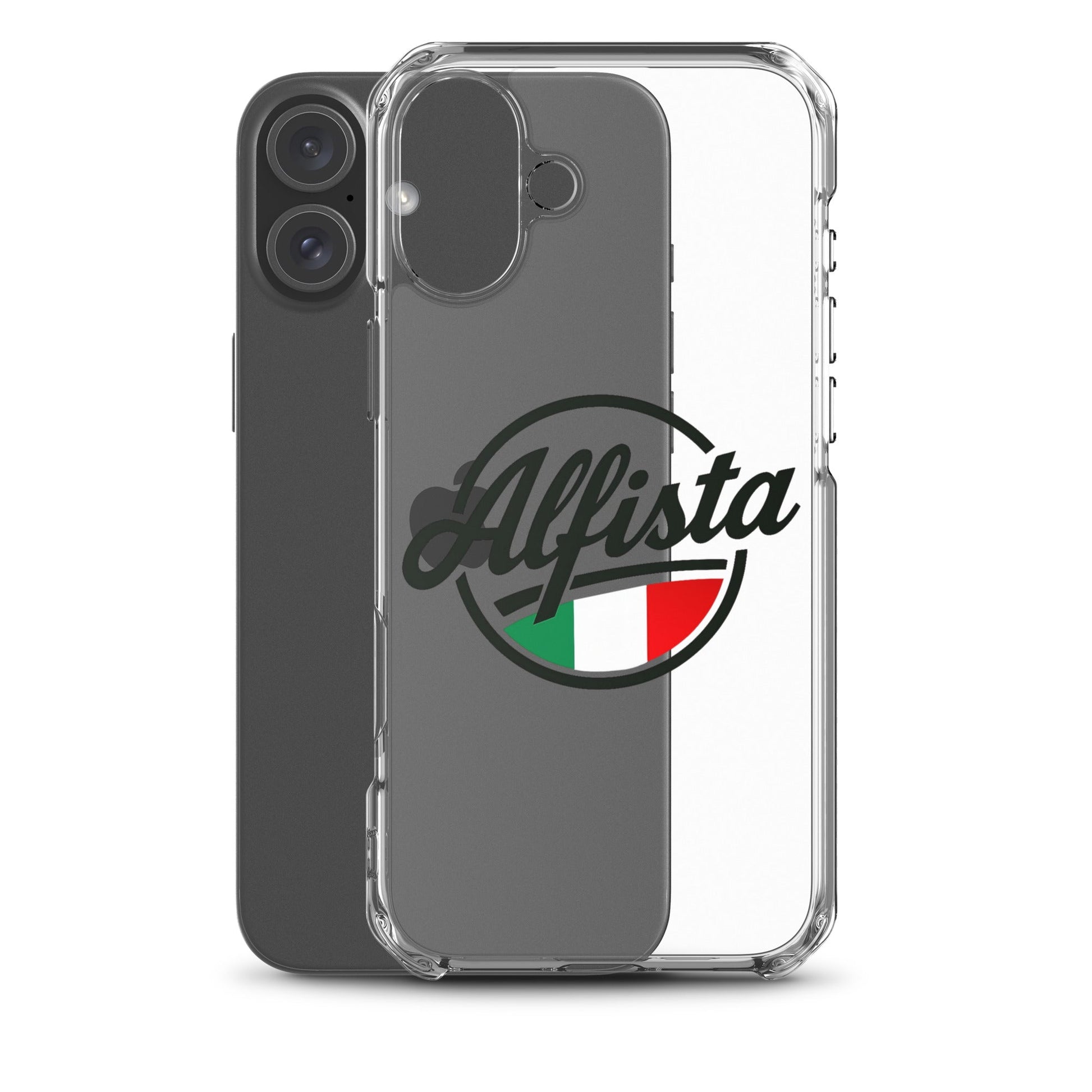 Cover trasparente per iPhone con design Alfisti – Custodia elegante per iPhone 13 14 15 16