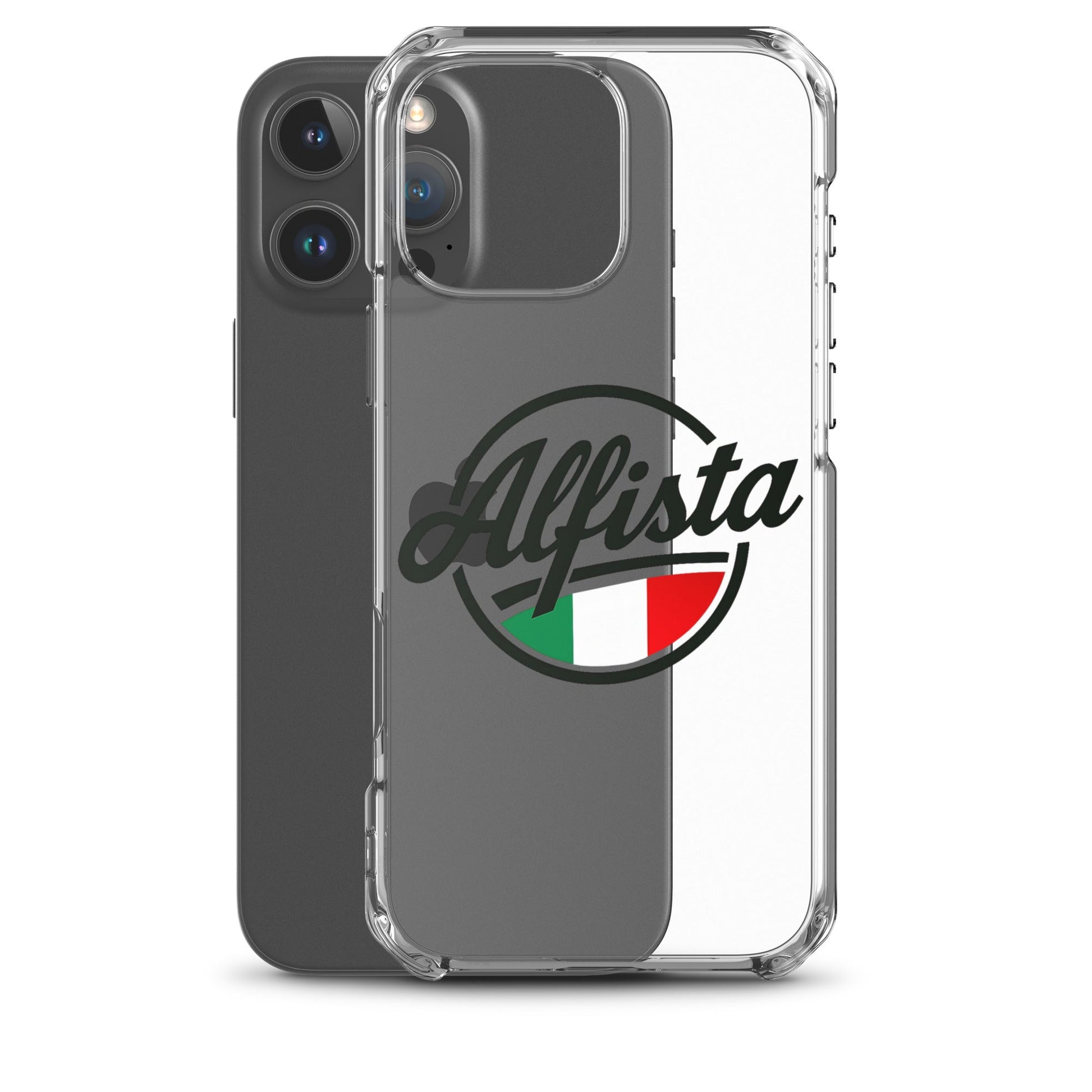 Cover trasparente per iPhone con design Alfisti – Custodia elegante per iPhone 13 14 15 16