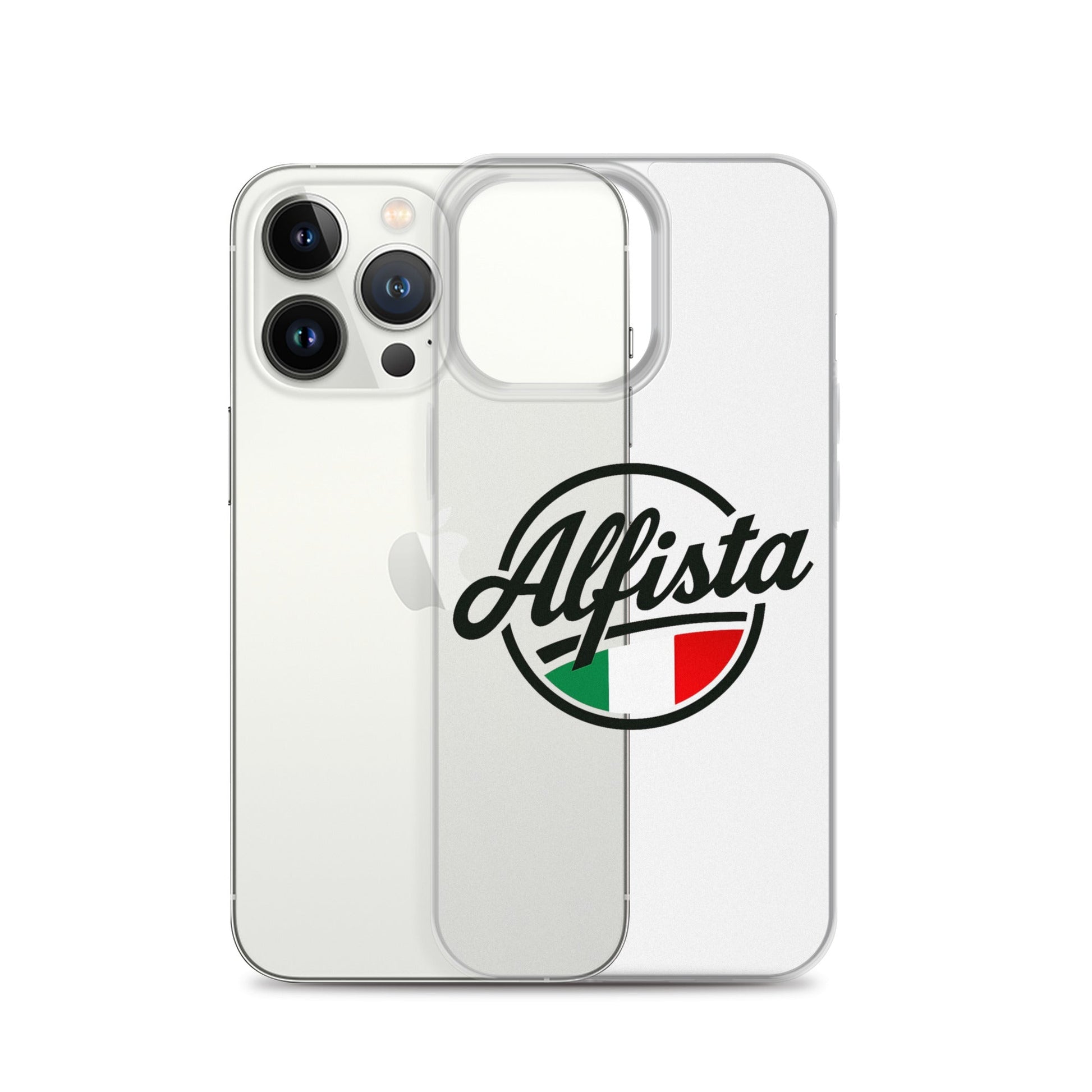 Cover trasparente per iPhone con design Alfisti – Custodia elegante per iPhone 13 14 15 16