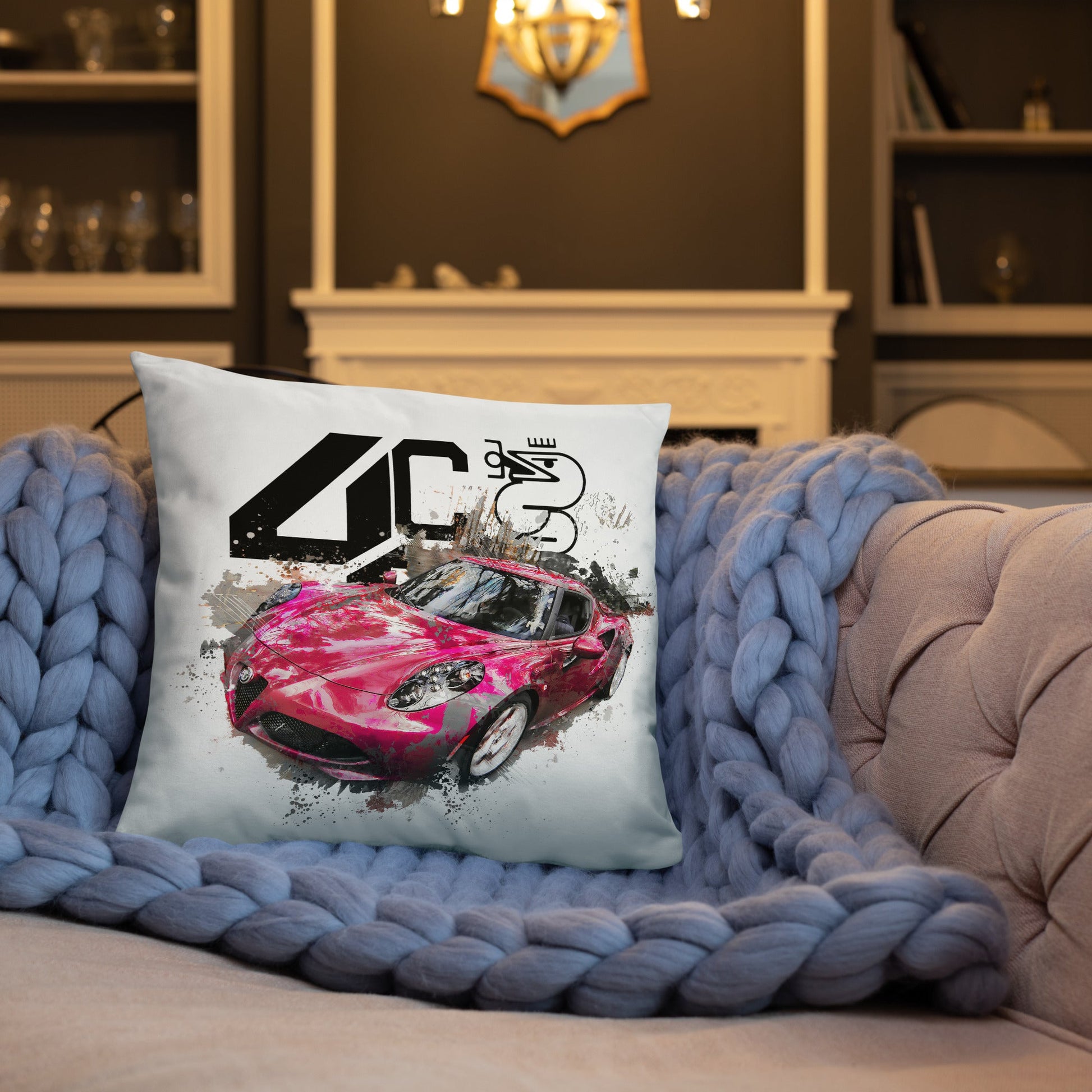 Cuscino Personalizzato con Stampa Alfa Romeo 4c