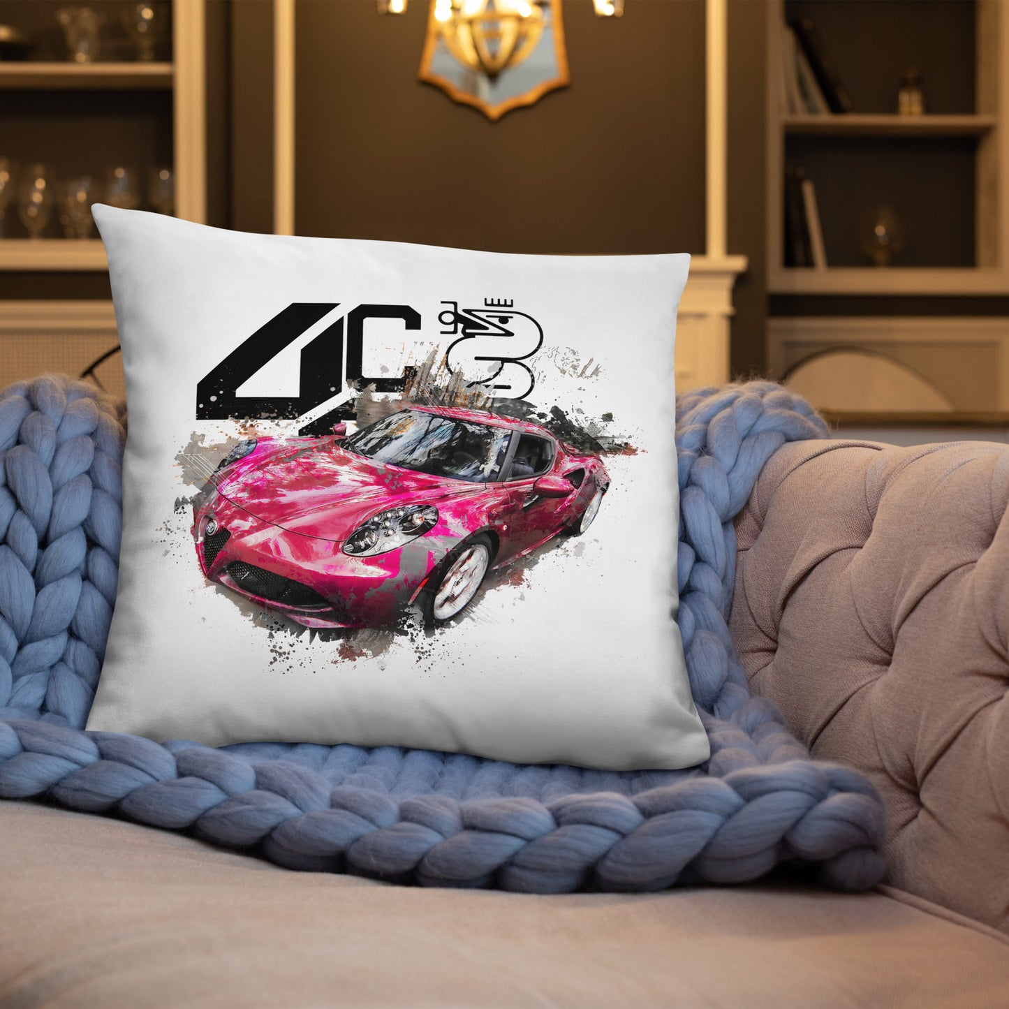 Cuscino Personalizzato con Stampa Alfa Romeo 4c