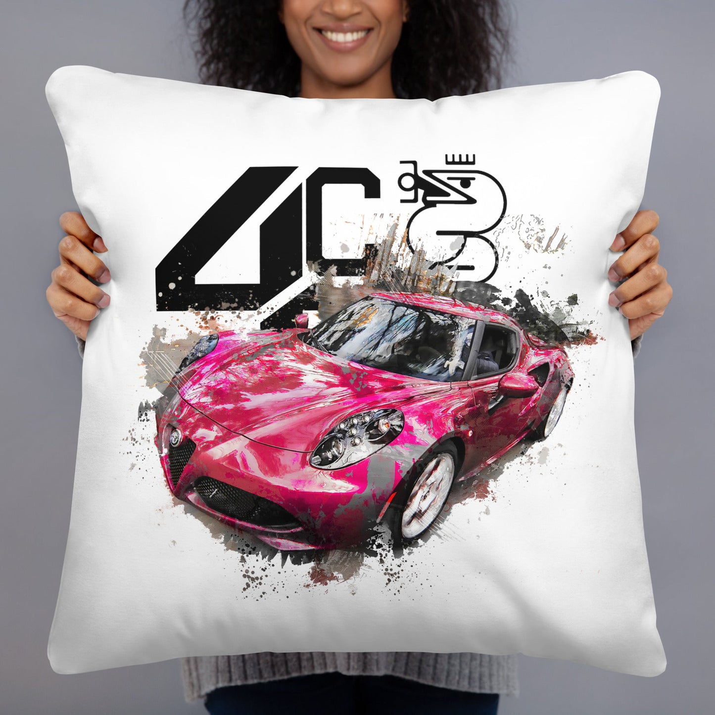 Cuscino Personalizzato con Stampa Alfa Romeo 4c