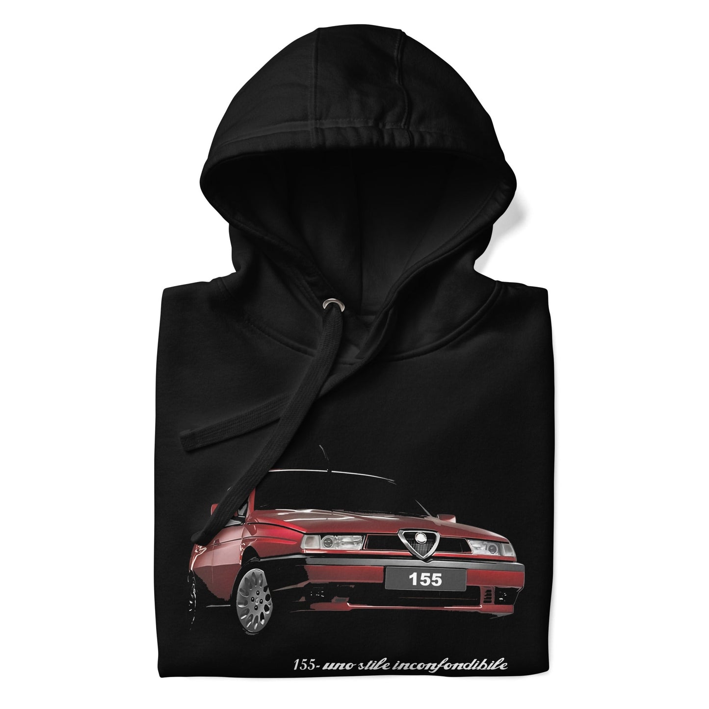 Felpa con Cappuccio Alfa Romeo 155 black - felpa