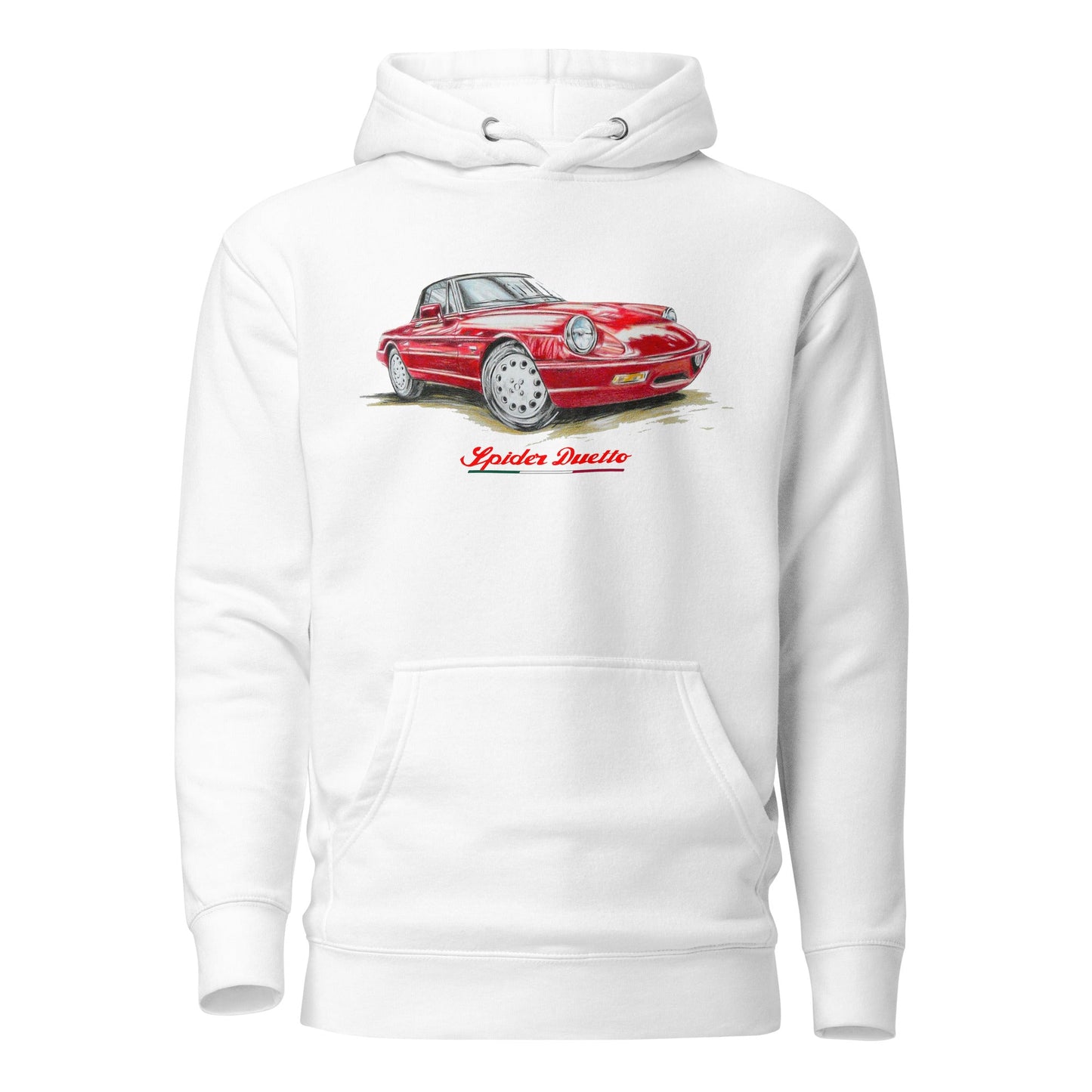 Felpa con cappuccio Alfa Romeo Spider Duetto - Bianco / S