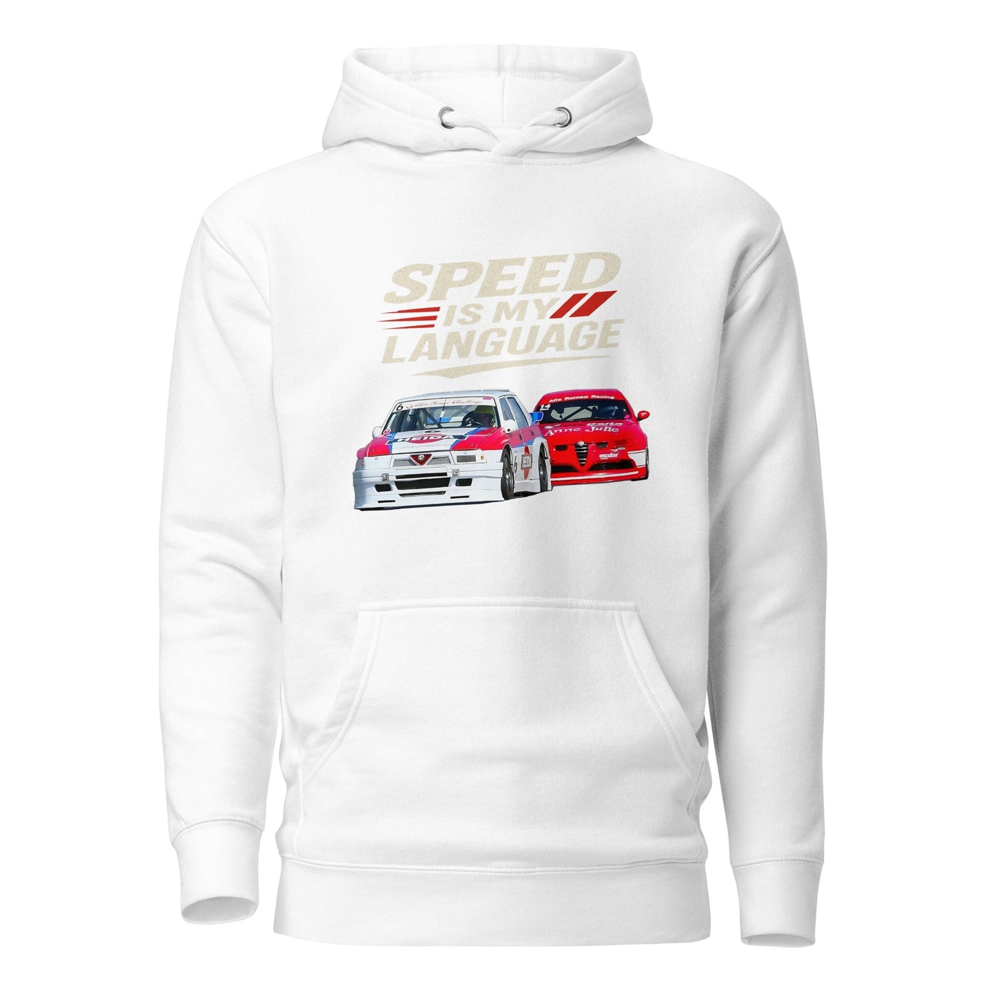 Felpa con cappuccio dedicata ai fan dell’Alfa Romeo 75 – Stile e passione automobilistica