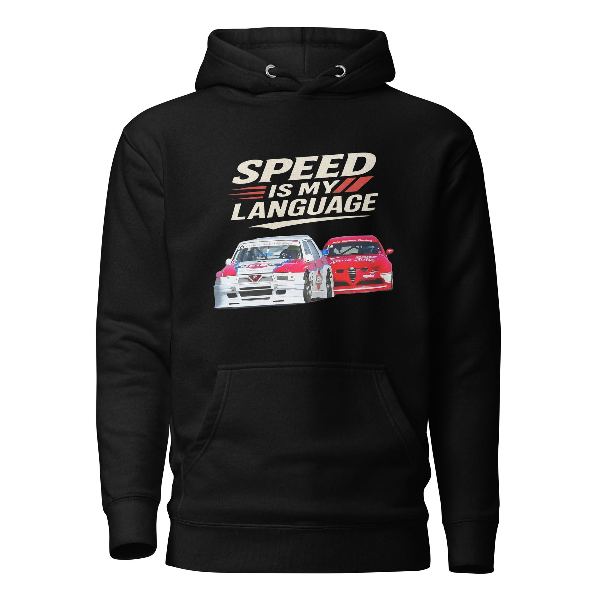 Felpa con cappuccio dedicata ai fan dell’Alfa Romeo 75 – Stile e passione automobilistica