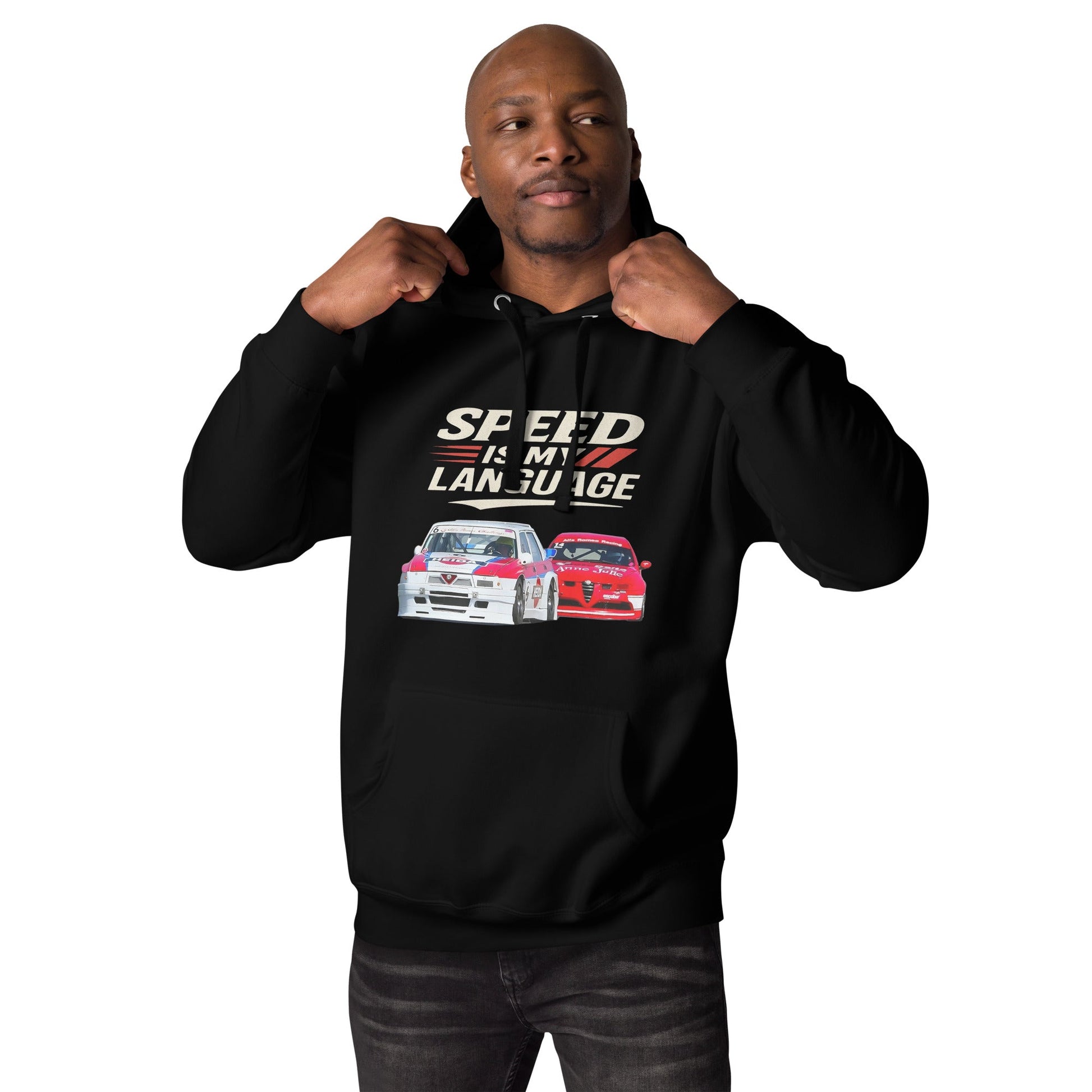 Felpa con cappuccio dedicata ai fan dell’Alfa Romeo 75 – Stile e passione automobilistica