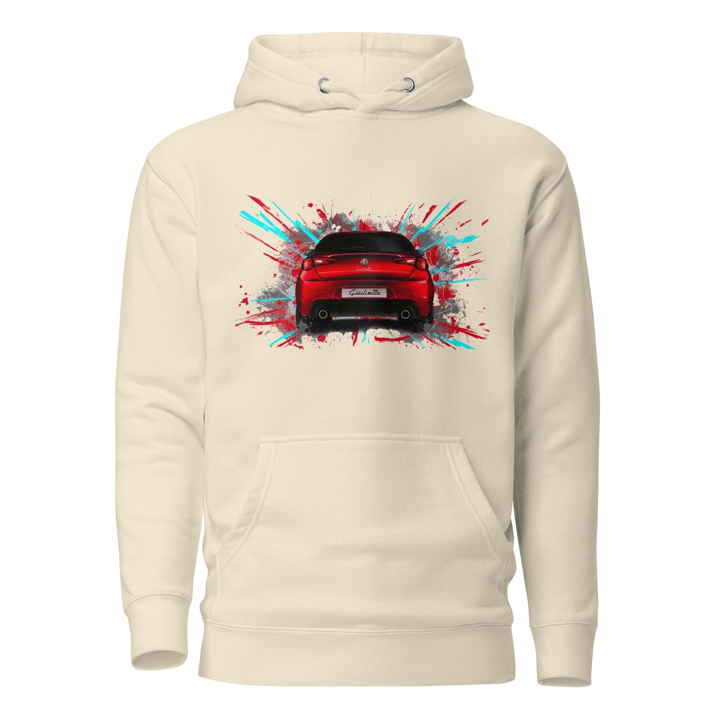 Felpa con Cappuccio per Appassionati Alfa Romeo Giulietta Quadrifoglio Verde | Stile Iconico