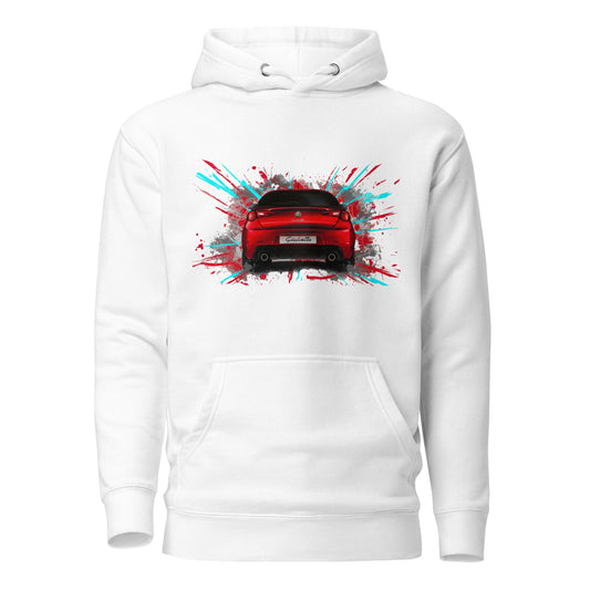 Felpa con Cappuccio per Appassionati Alfa Romeo Giulietta Quadrifoglio Verde | Stile Iconico