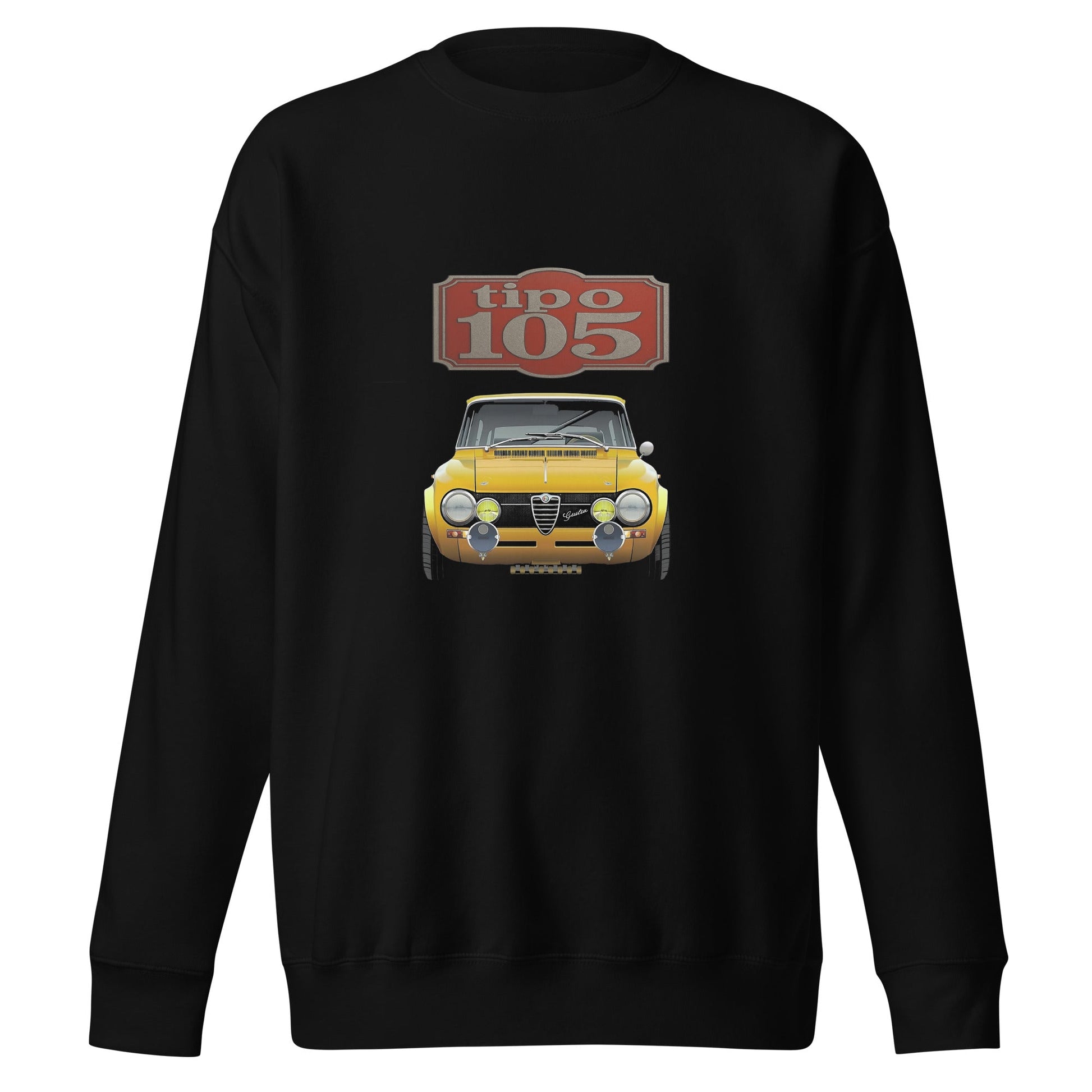 Felpa Girocollo Stile Vintage Alfa Romeo Giulia Tipo 105