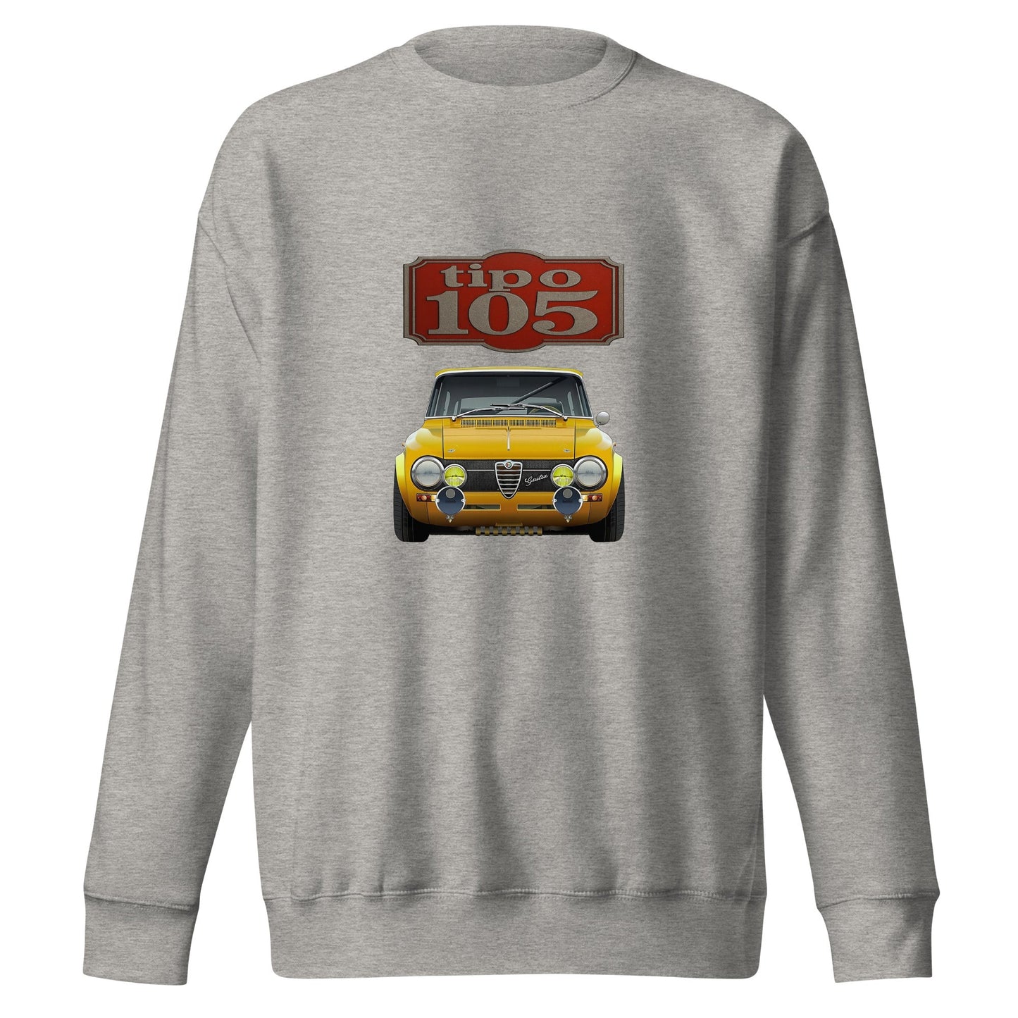 Felpa Girocollo Stile Vintage Alfa Romeo Giulia Tipo 105