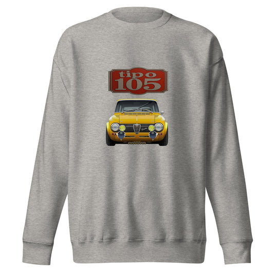 Felpa Girocollo Stile Vintage Alfa Romeo Giulia Tipo 105