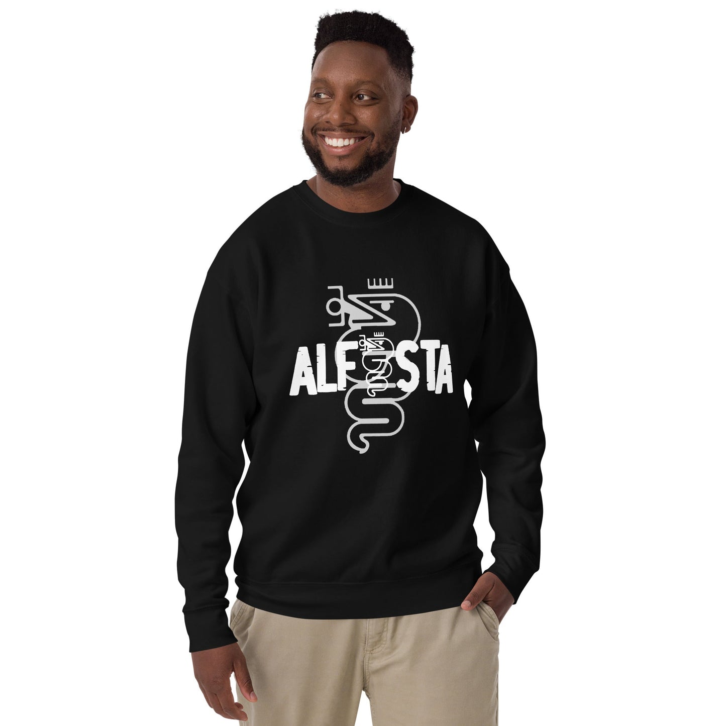 Felpa Girocollo Uomo logo Alfista