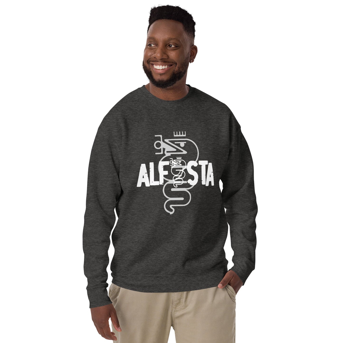 Felpa Girocollo Uomo logo Alfista