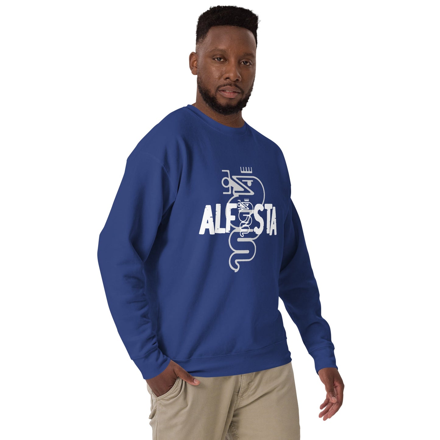 Felpa Girocollo Uomo logo Alfista
