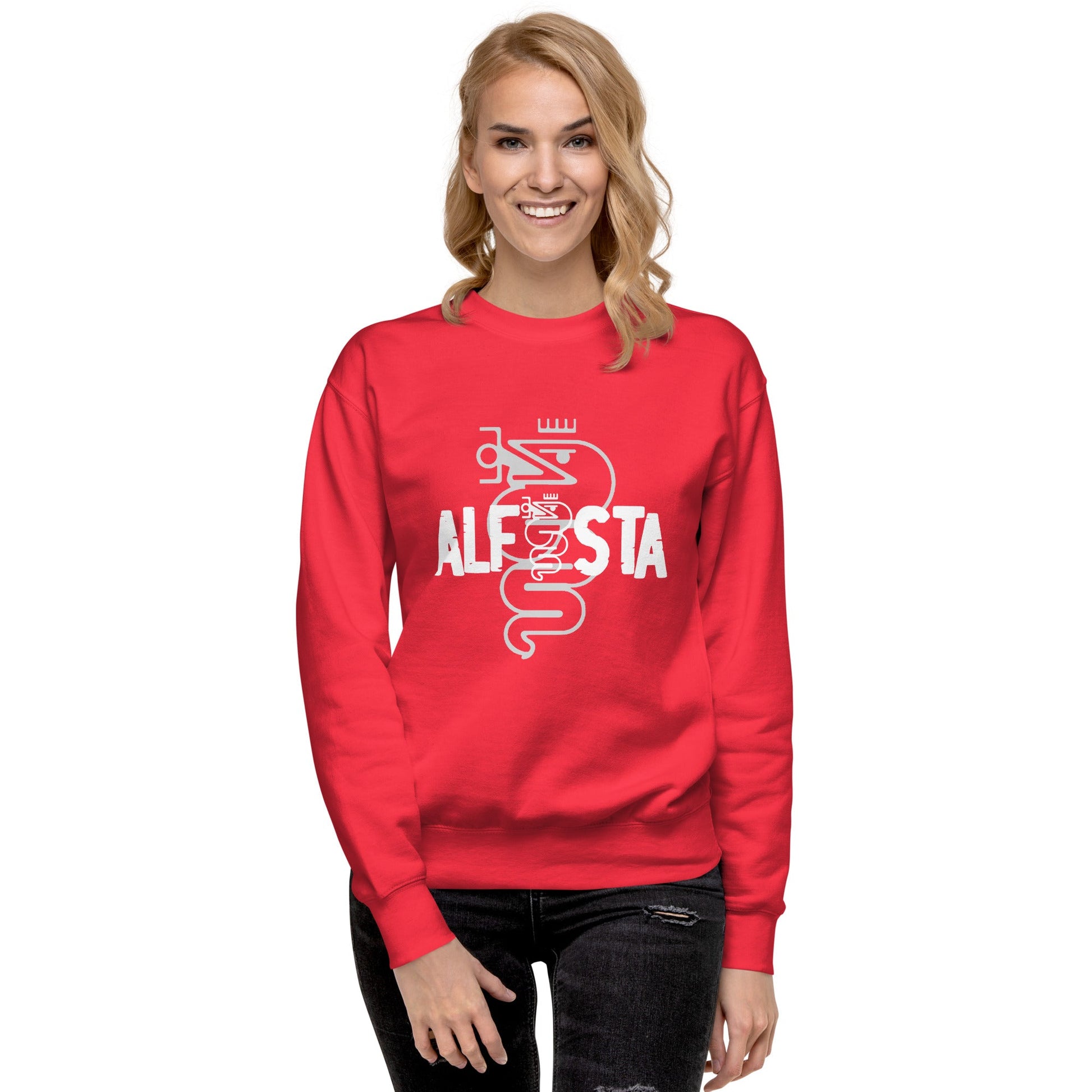 Felpa Girocollo Uomo logo Alfista