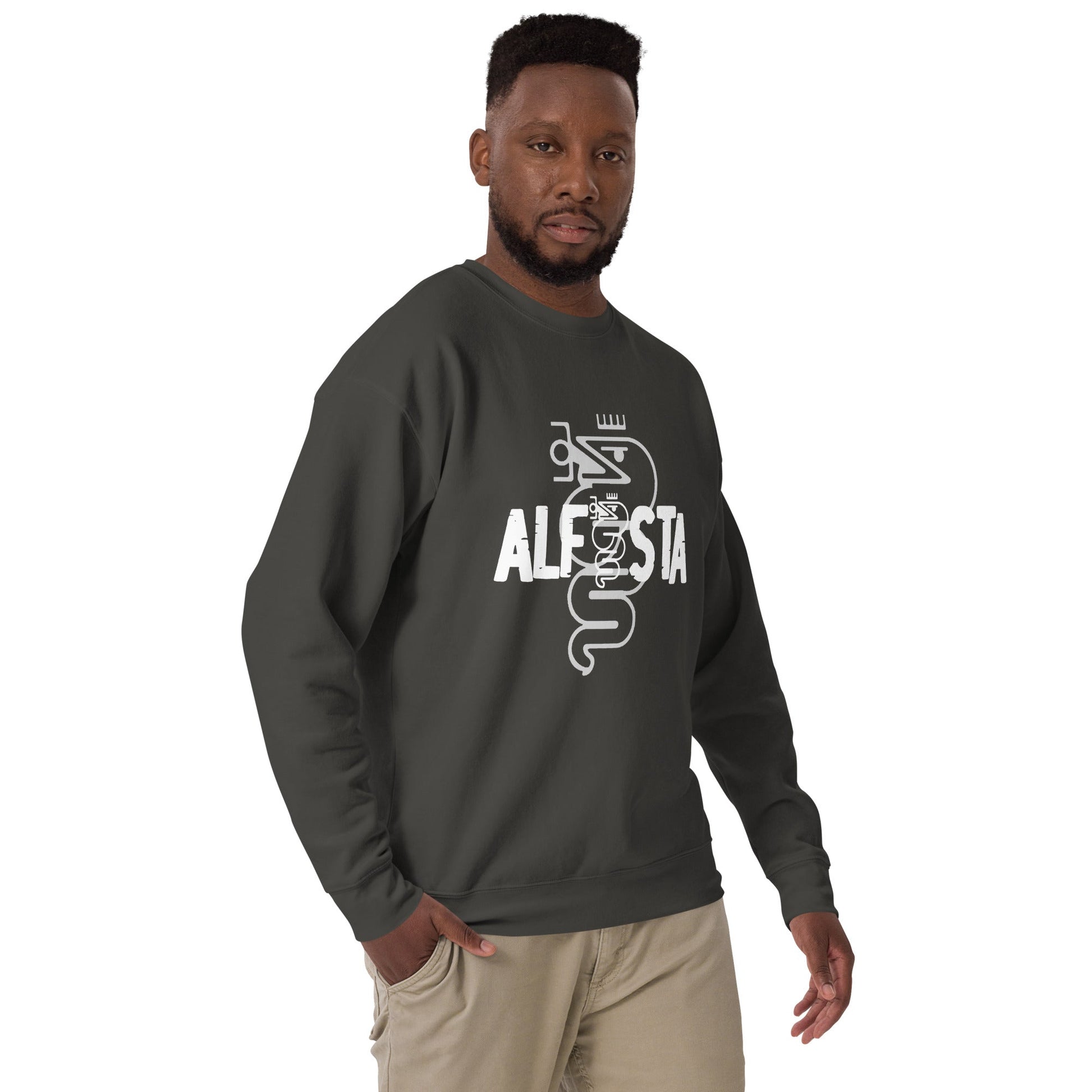Felpa Girocollo Uomo logo Alfista