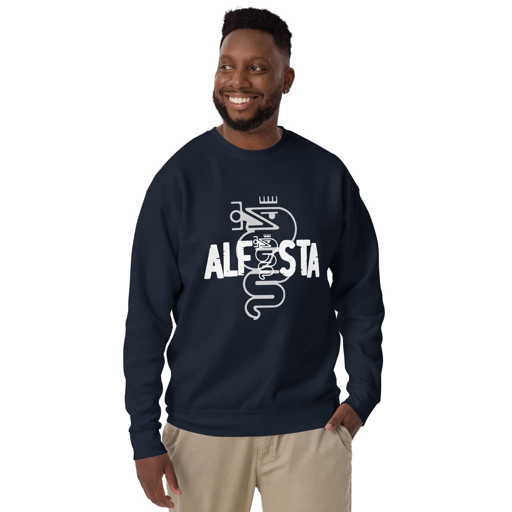 Felpa Girocollo Uomo logo Alfista