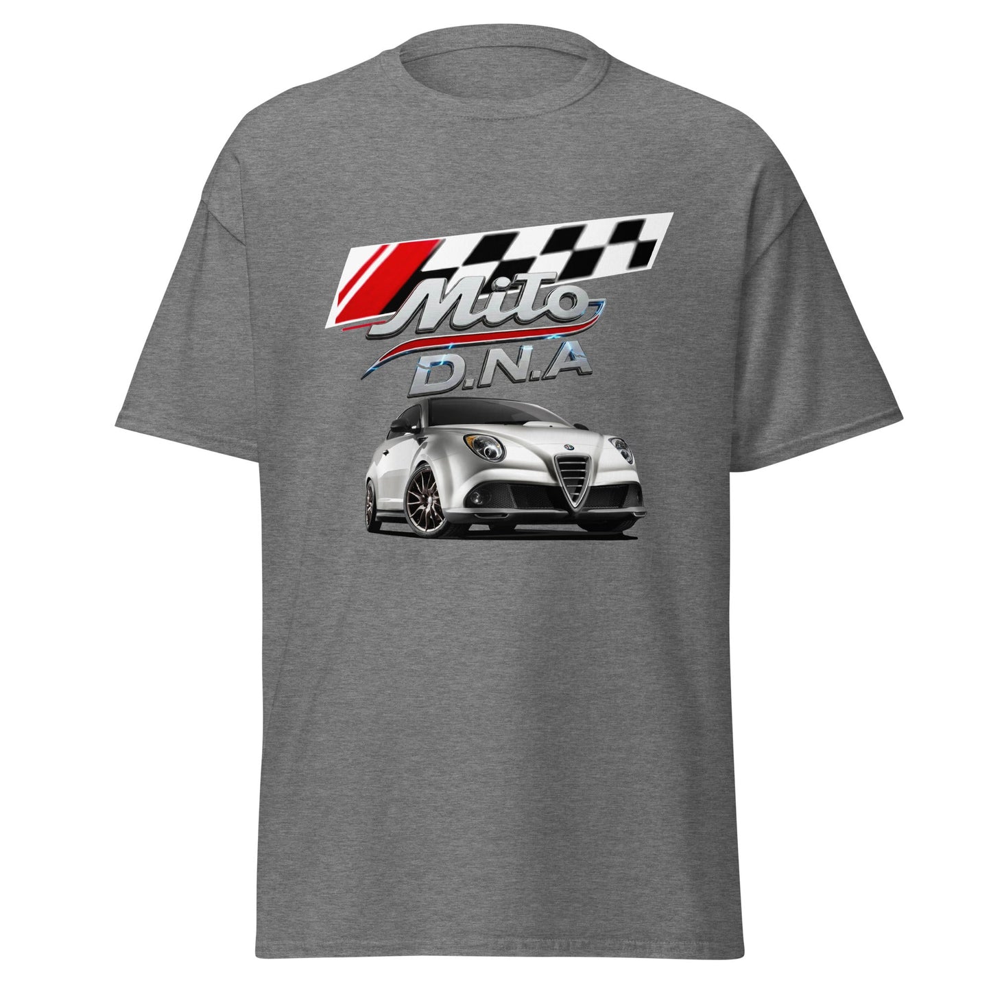 Maglietta Alfa Romeo Mito DNA | T-shirt dedicata ai fan della mitica berlina sportiva