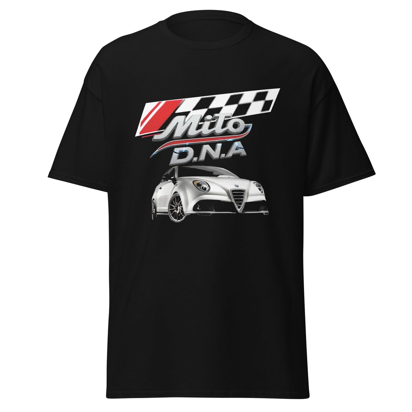 Maglietta Alfa Romeo Mito DNA | T-shirt dedicata ai fan della mitica berlina sportiva