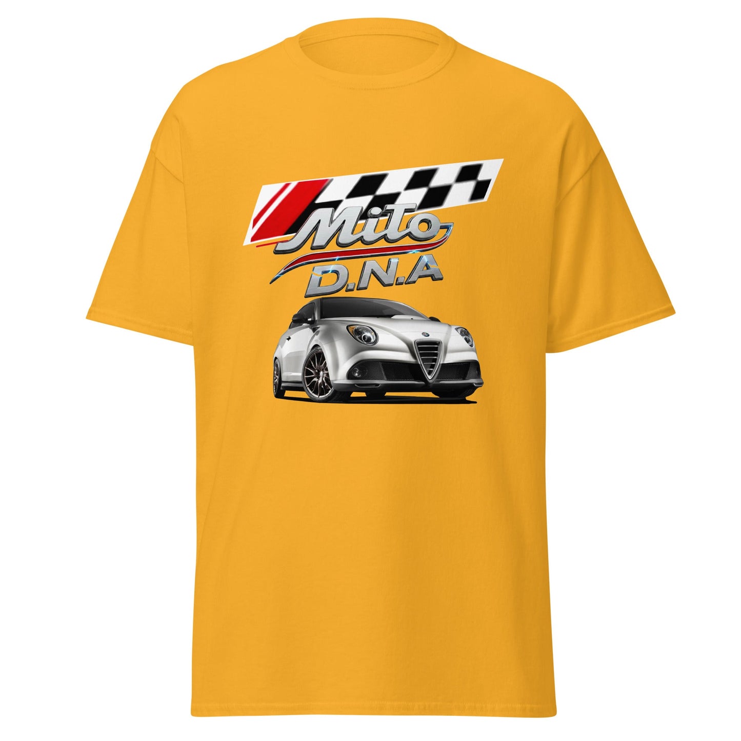 Maglietta Alfa Romeo Mito DNA | T-shirt dedicata ai fan della mitica berlina sportiva