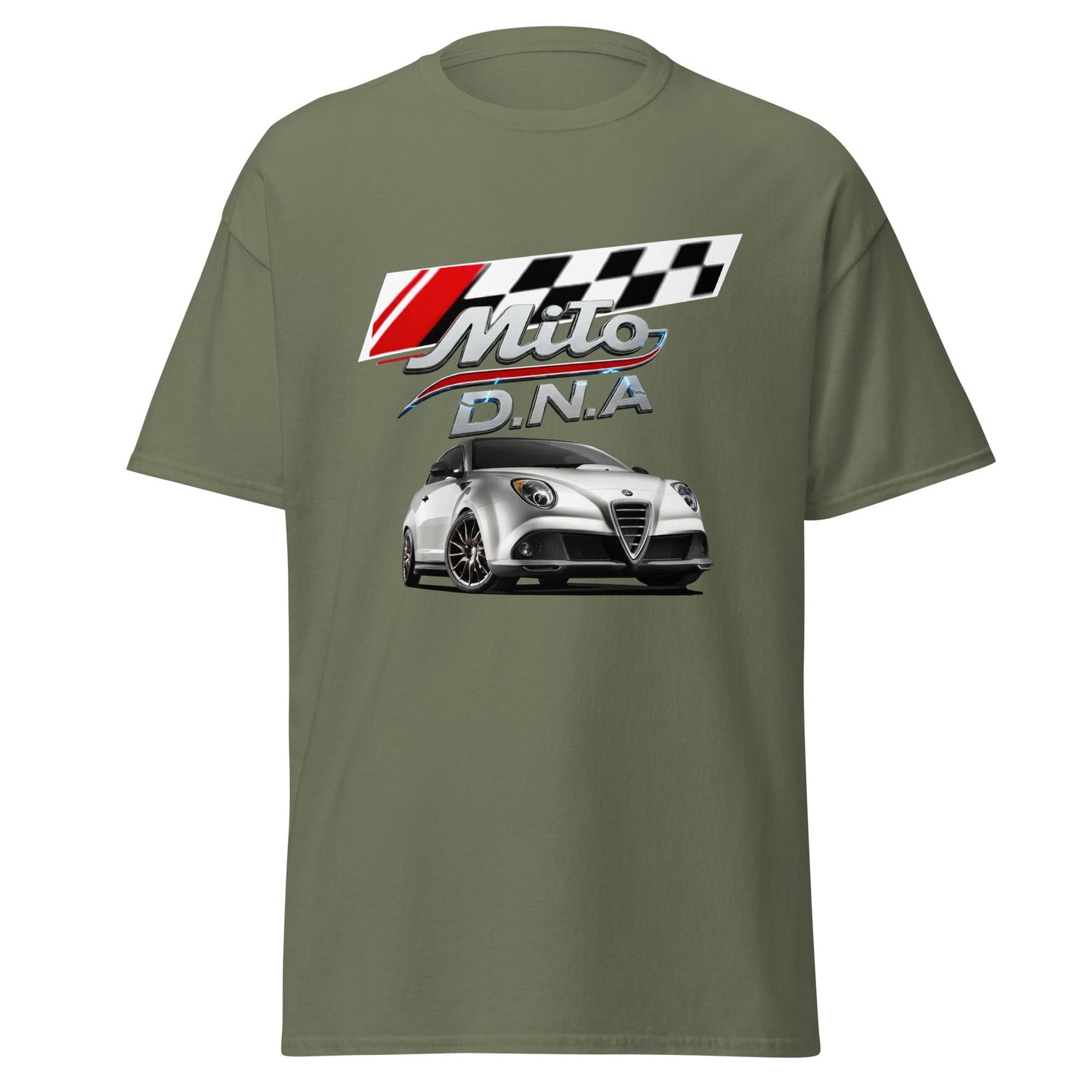 Maglietta Alfa Romeo Mito DNA | T-shirt dedicata ai fan della mitica berlina sportiva