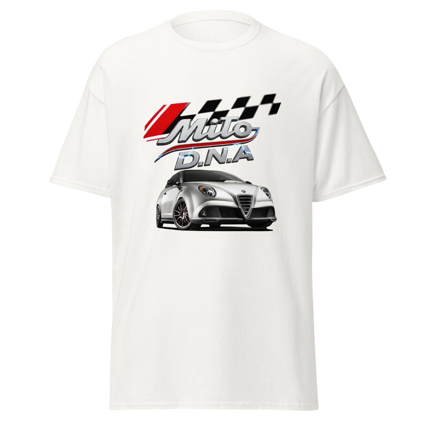 Maglietta Alfa Romeo Mito DNA | T-shirt dedicata ai fan della mitica berlina sportiva