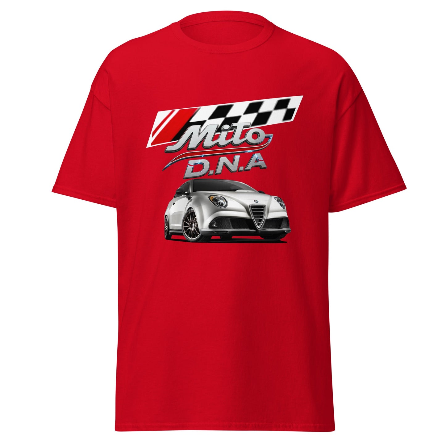 Maglietta Alfa Romeo Mito DNA | T-shirt dedicata ai fan della mitica berlina sportiva