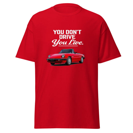 Maglietta Duetto Alfa Romeo T shirt Stile Spider per Appassionati
