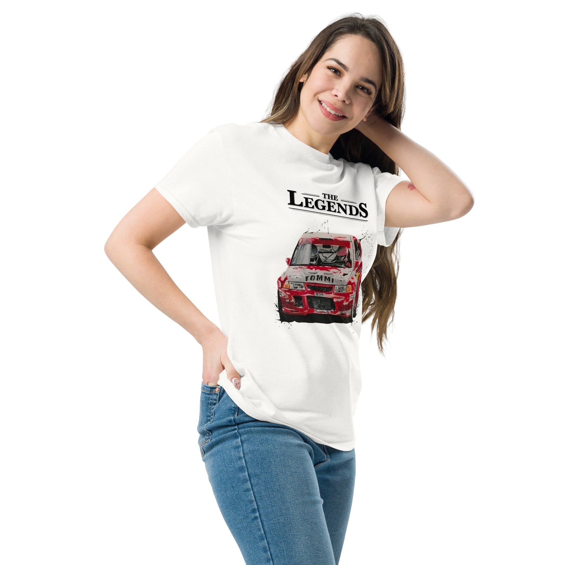 Maglietta Mitsubishi Evo Lancer Rally - T-shirt per Veri Fan delle Corse