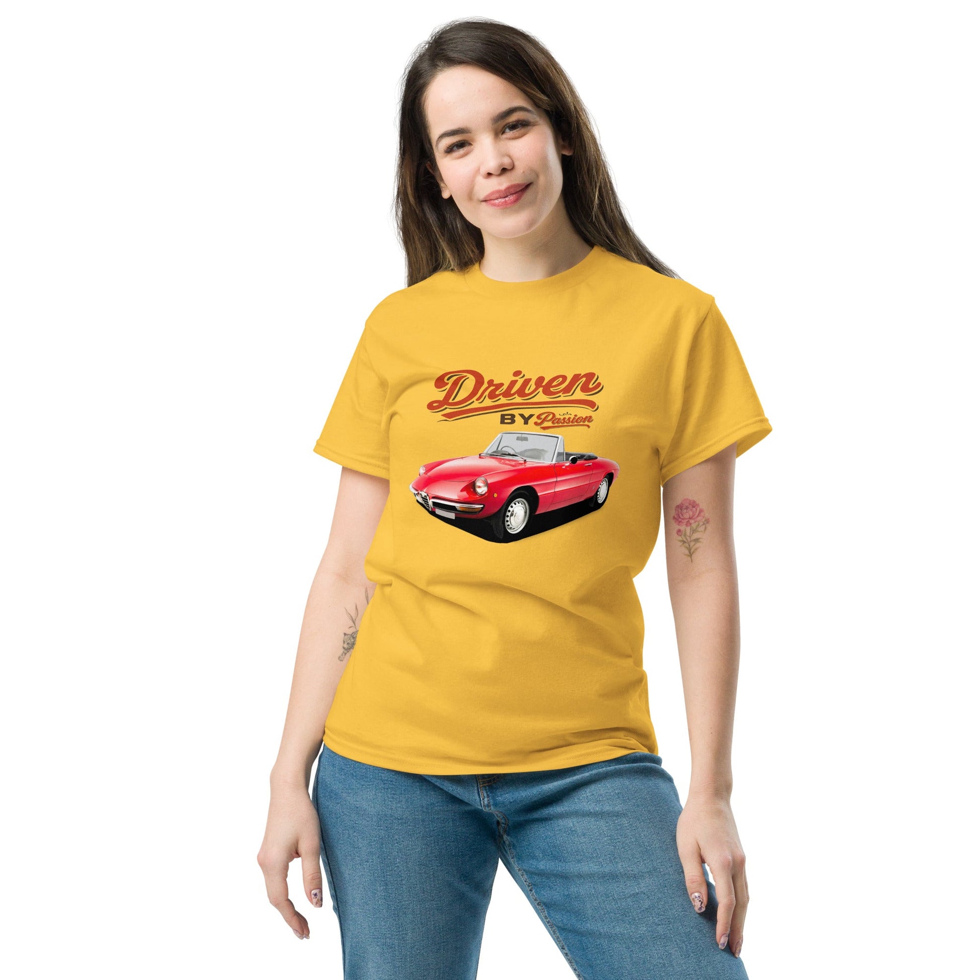 Maglietta Spider Duetto Alfa Romeo T shirt Stile Italiano