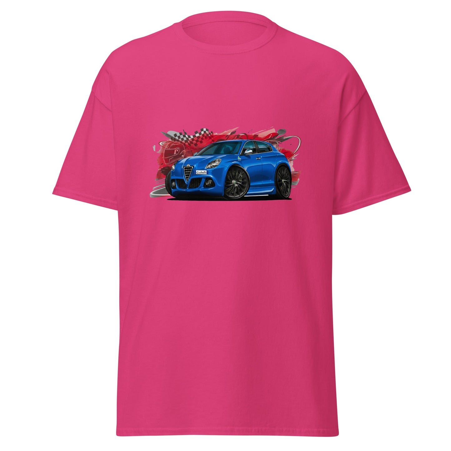 Maglietta T-shirt dedicata ai fan Alfa Romeo Giulietta Blu Misano | Stampa artistica