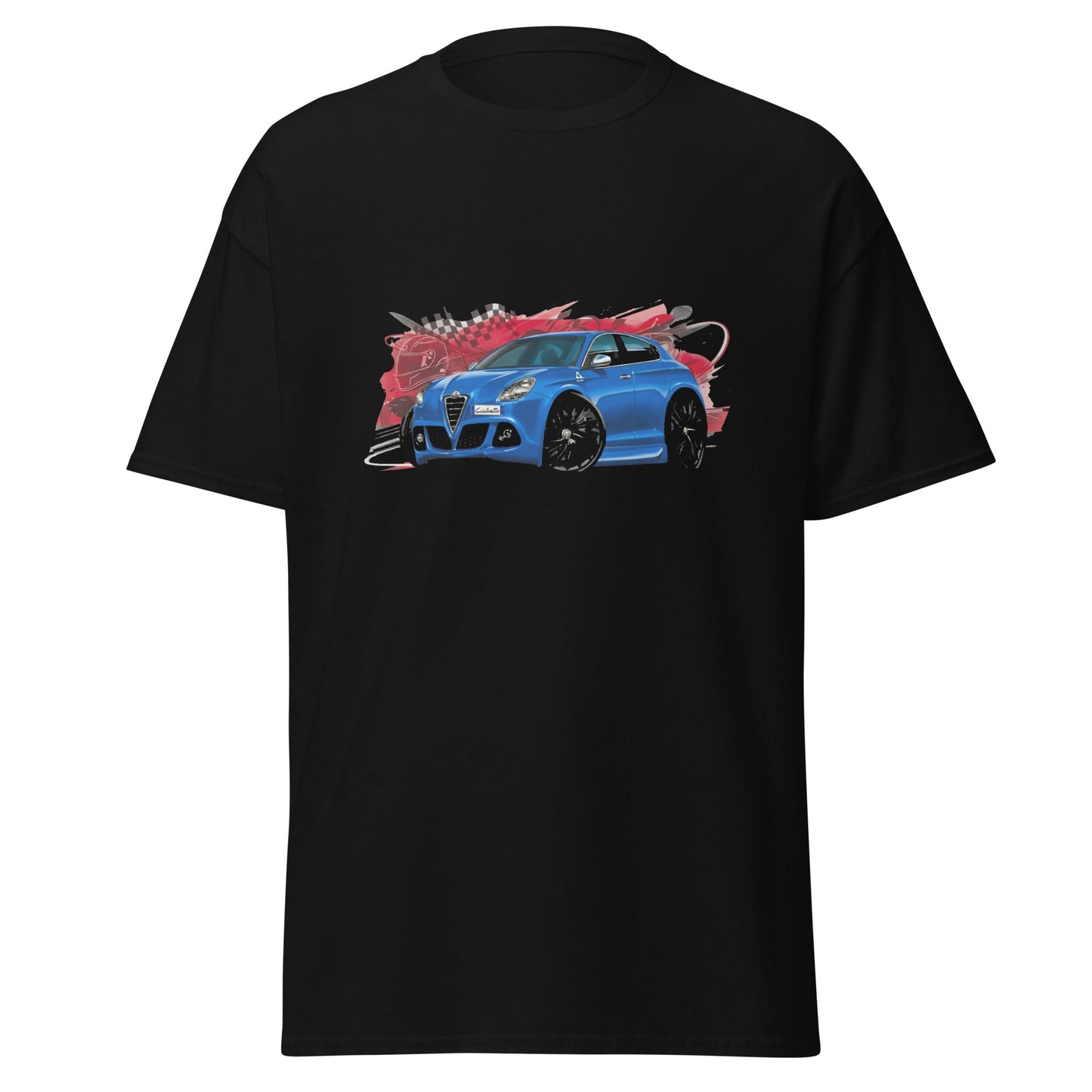 Maglietta T-shirt dedicata ai fan Alfa Romeo Giulietta Blu Misano | Stampa artistica