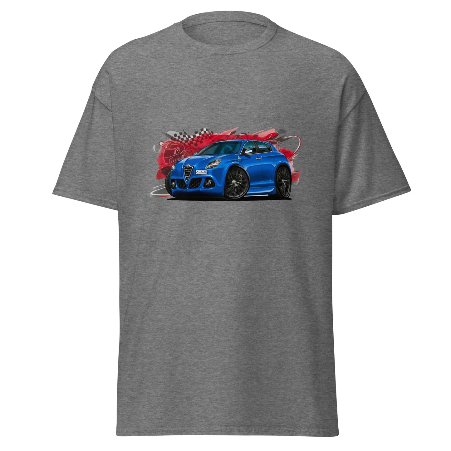 Maglietta T-shirt dedicata ai fan Alfa Romeo Giulietta Blu Misano | Stampa artistica