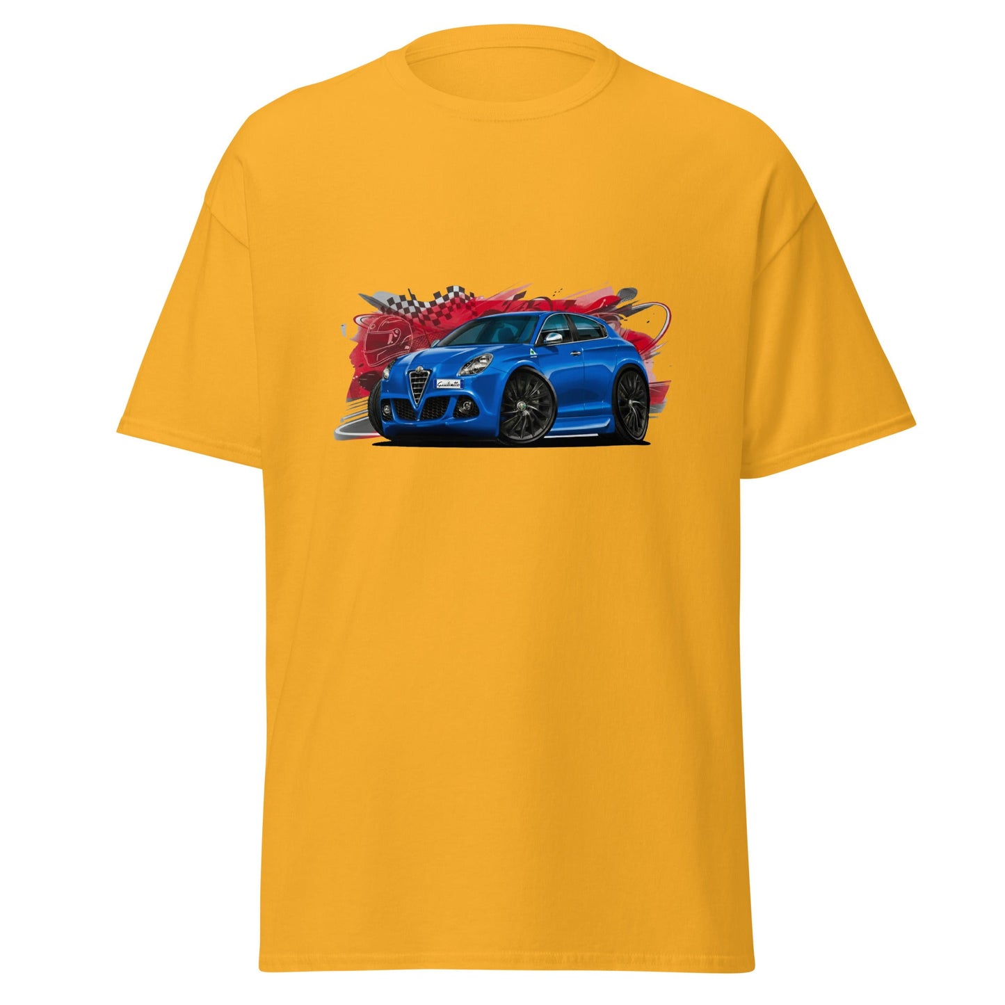 Maglietta T-shirt dedicata ai fan Alfa Romeo Giulietta Blu Misano | Stampa artistica