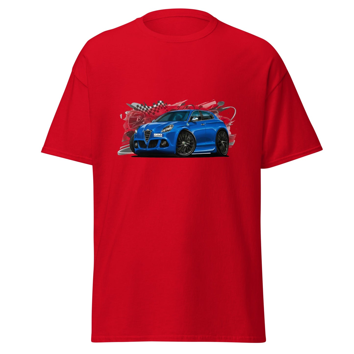Maglietta T-shirt dedicata ai fan Alfa Romeo Giulietta Blu Misano | Stampa artistica
