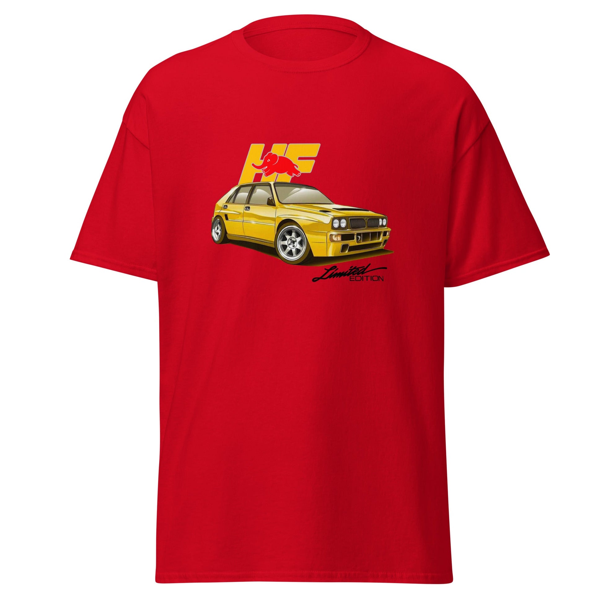 Maglietta T-shirt dedicata ai fan della Lancia Delta HF Integrale Evoluzione – Stile sportivo
