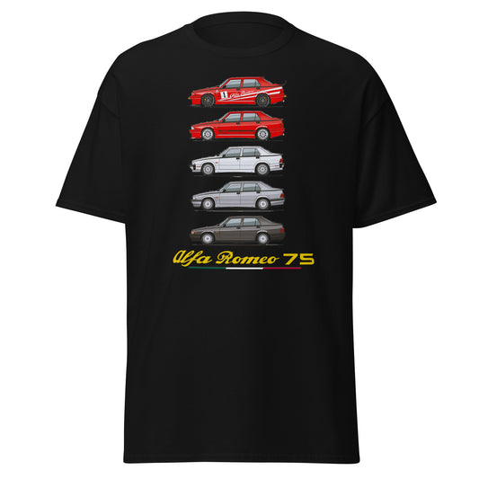 Alfa Romeo 75 evolution of the models T-shirt