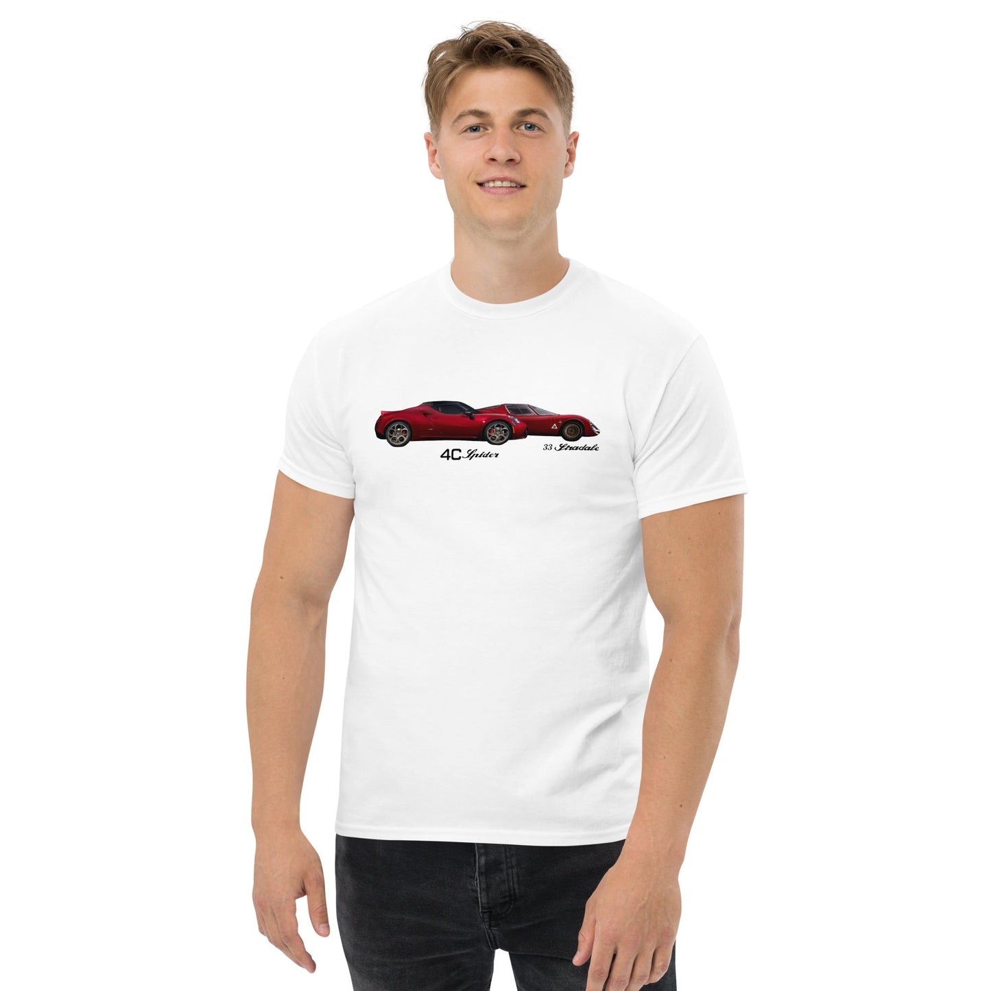 Tshirt Alfa Romeo 4c spider tributo Alfa 33 stradale - Alfista Shop