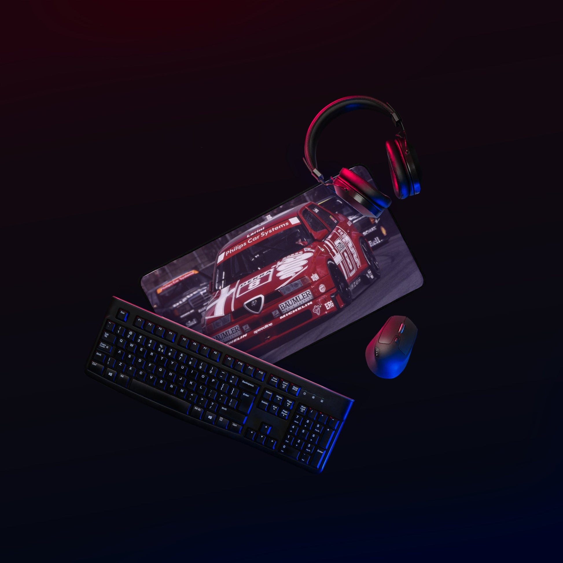 Tappetino da scrivania Alfa Romeo 155 V6 per gaming e lavoro Design elegante per fan del motorsport