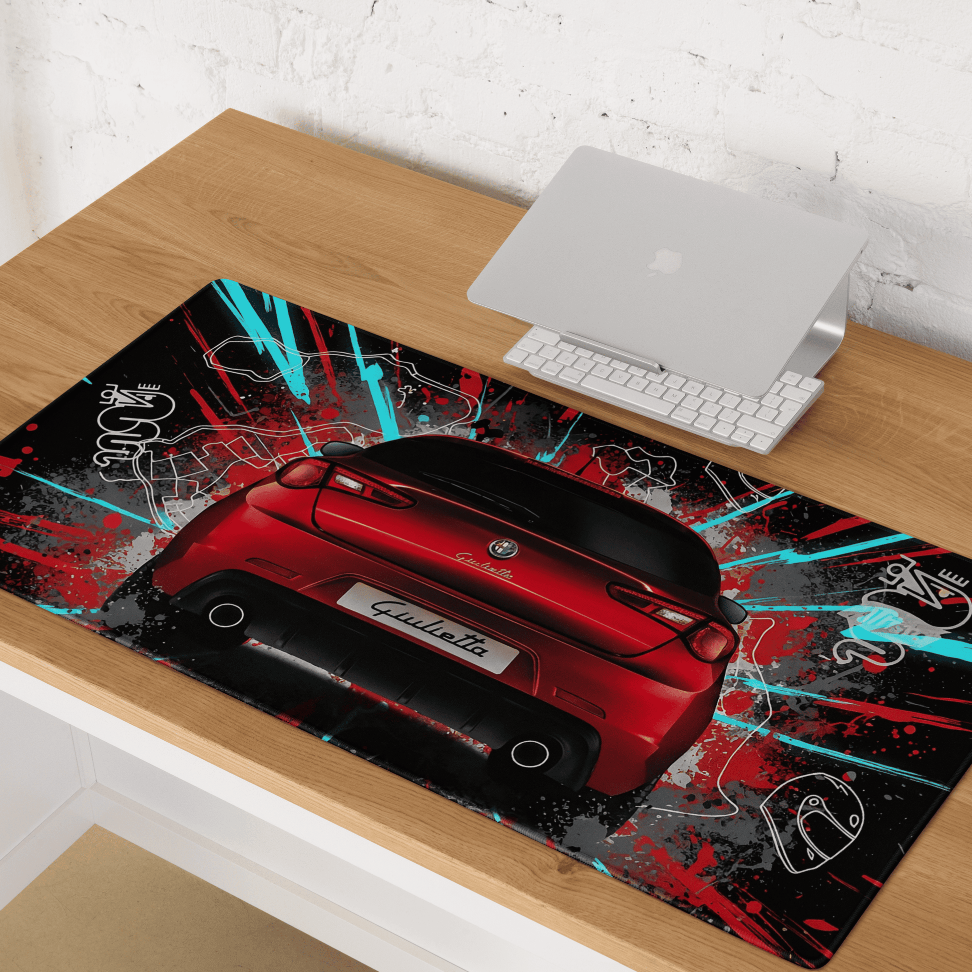 Tappetino Mouse Gaming Alfa Romeo Giulietta Quadrifoglio Verde | Design Ispirato alla Sportiva Iconica