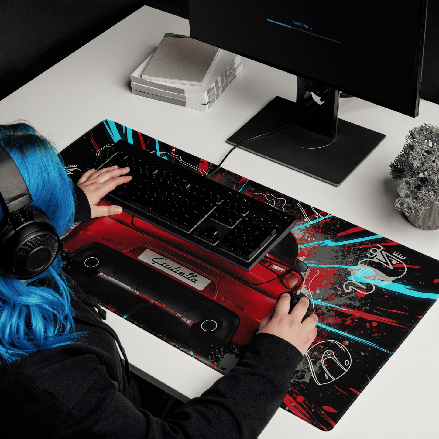 Tappetino Mouse Gaming Alfa Romeo Giulietta Quadrifoglio Verde | Design Ispirato alla Sportiva Iconica