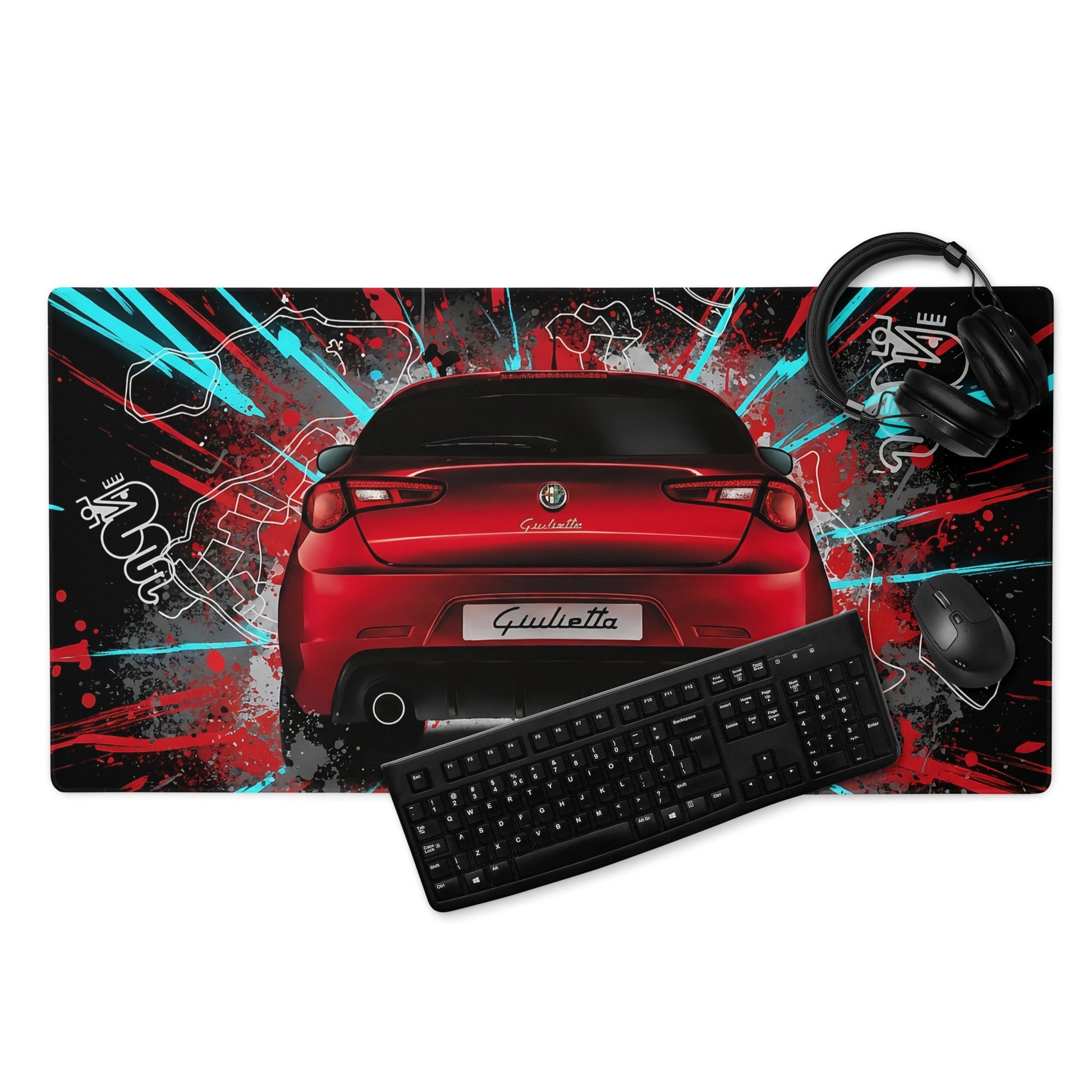 Tappetino Mouse Gaming Alfa Romeo Giulietta Quadrifoglio Verde | Design Ispirato alla Sportiva Iconica