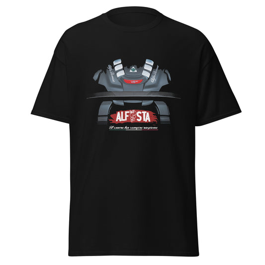 Alfa Romeo Quadrifoglio Engine Alfista Herz-T-Shirt