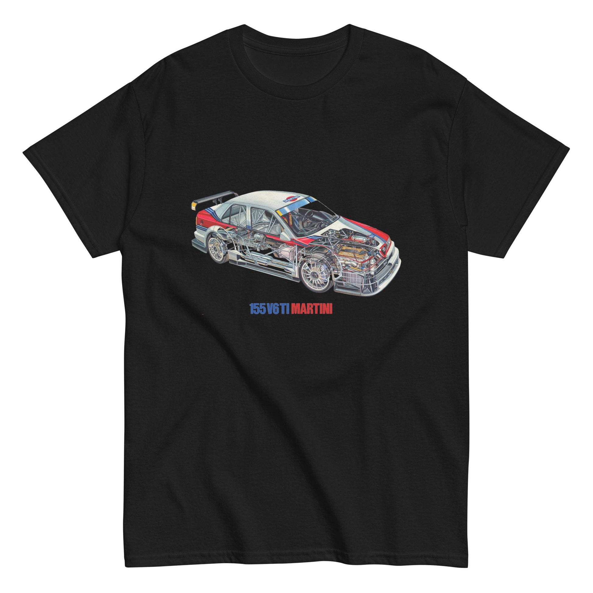 T-shirt Alfa Romeo 155 v6 ti Martini - Nero / S - maglietta