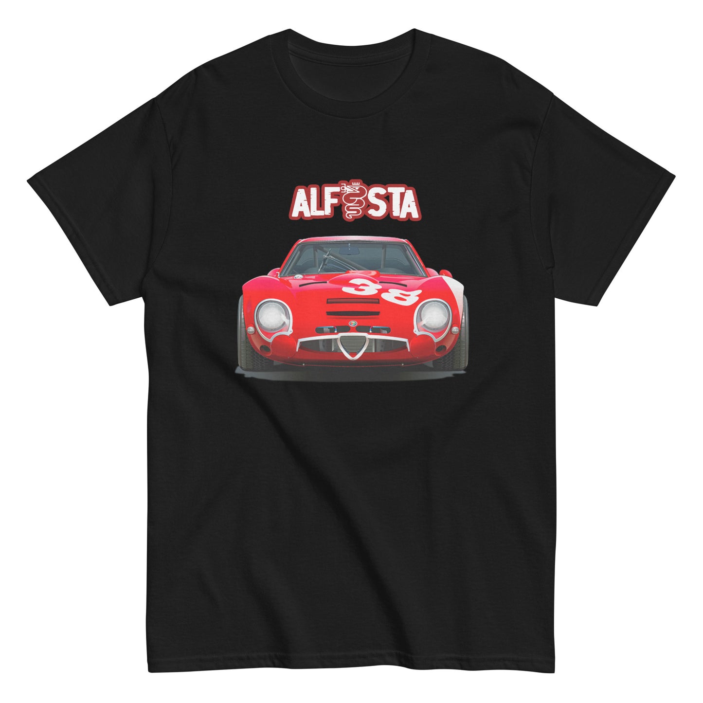 T-shirt Alfa Romeo TZ historic car vintage - Nero / S - maglietta