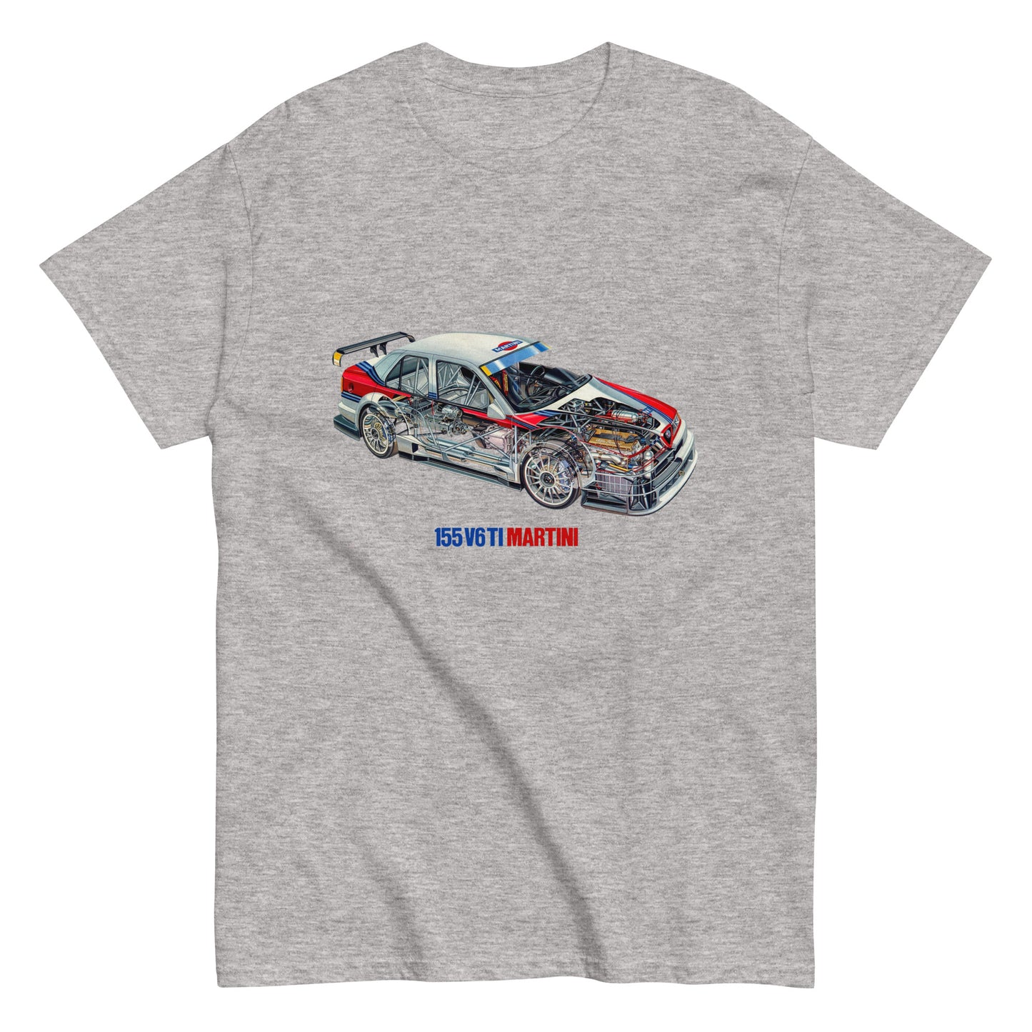 T-shirt Alfa Romeo 155 v6 ti Martini - Grigio sportivo / S - maglietta