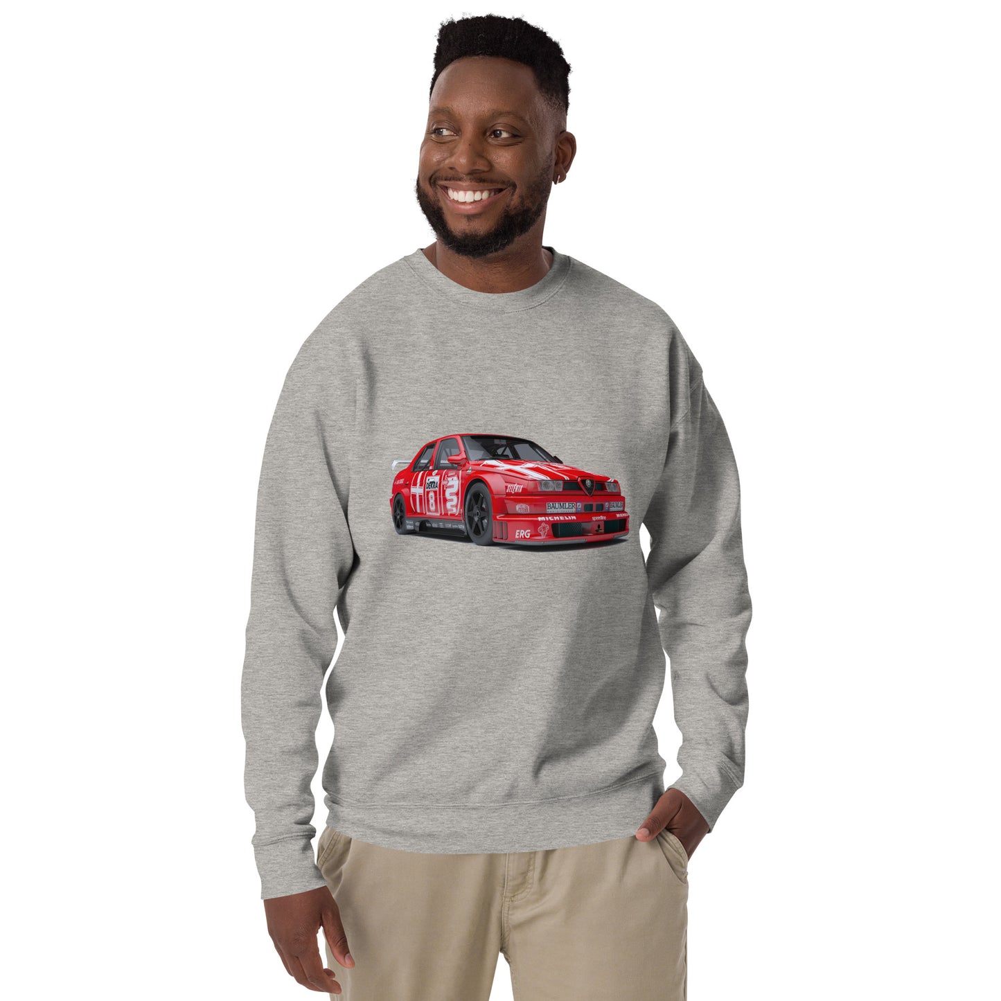 Alfa Romeo 155 v6 tdm Herren-Sweatshirt mit Rundhalsausschnitt