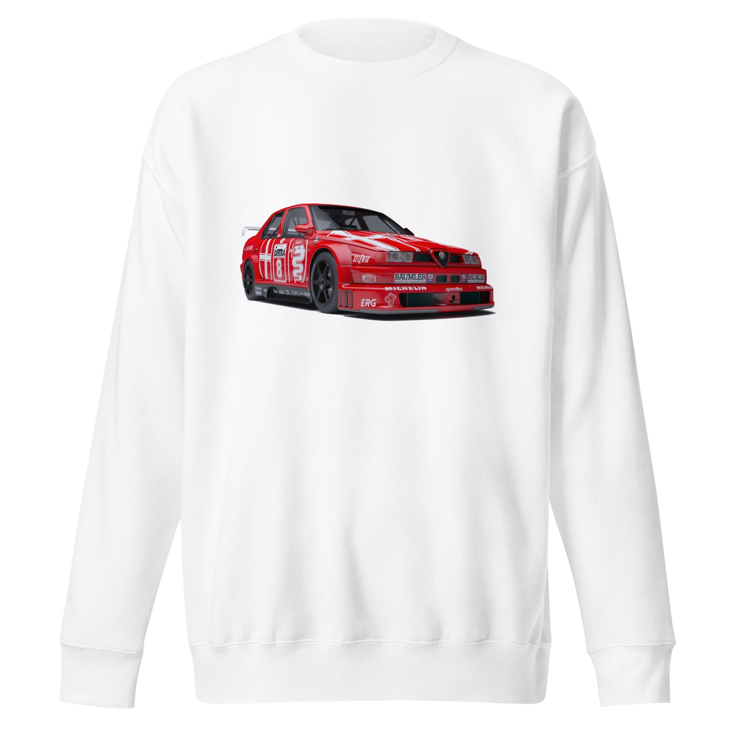 Alfa Romeo 155 v6 tdm Herren-Sweatshirt mit Rundhalsausschnitt