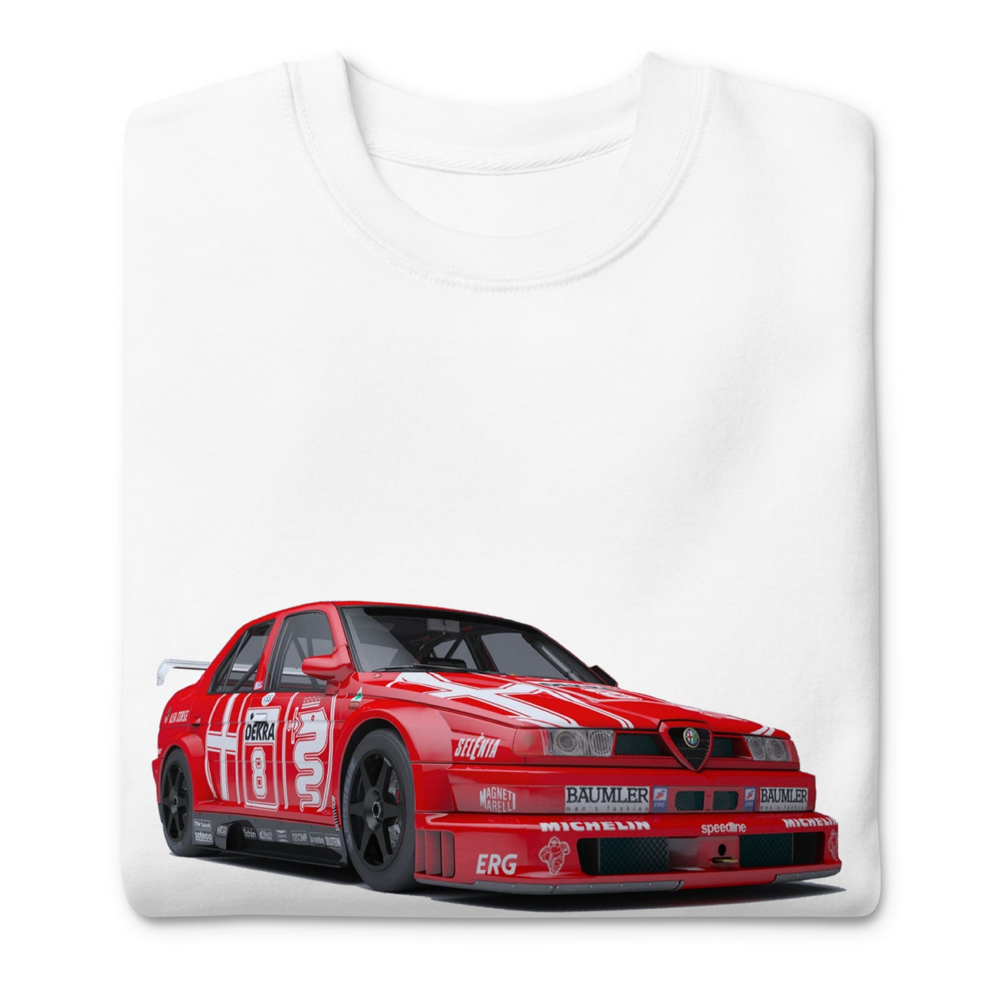 Alfa Romeo 155 v6 tdm Herren-Sweatshirt mit Rundhalsausschnitt